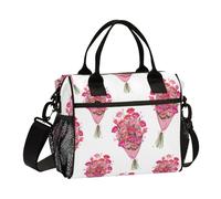 Sac fourre-tout pour homme, boîte à déjeuner, sac à déjeuner isotherme, grand bouquet d'amour, de baiser, étanche pour le bureau, le voyage, sac à déjeuner M