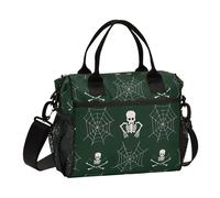 Sac fourre-tout pour homme - Grande boîte à déjeuner isotherme - Étanche - Pour le travail - Motif tête de mort - Taille M