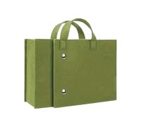 Sac fourre-tout pour ordinateur portable - 29,5 x 19,5 x 4 cm, sac à main pliable en feutre vert, mallette de travail multi-compartiments pour enseignant, pochette souple pour tablette portable