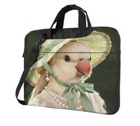 Sac fourre-tout pour ordinateur portable avec bandoulière et poignée pour ordinateur portable, Bird Lady, 14 inch