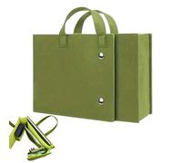 Sac fourre-tout pour ordinateur portable, mallette pliable en feutre vert | sac d'école avec compartiments - pour plage, travail, école, collège, dortoir, bureau, voyage, infirmière, enseignant