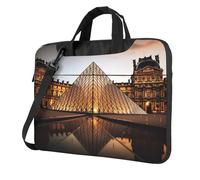 Sac fourre-tout pour ordinateur portable Musée du Louvre à Paris pour homme et femme - Sacoche à bandoulière pour ordinateur portable, noir, 13 inch