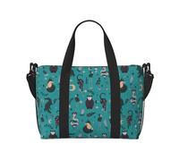 Sac fourre-tout pour ordinateur portable pour femme - Sac de sport pour femme et homme - Motif hibou, renard, flamant rose, crocodile, cobra - Sac de voyage à bandoulière pour homme et femme