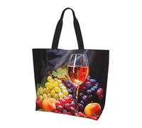 Sac fourre-tout pour verres à vin pour femme, sac à main à bandoulière, sac à main pour récolte, fruits, sac à provisions résistant à l'eau, grand sac à main avec poche intérieure pour le travail, les
