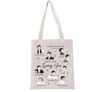 Sac fourre-tout PYOUL inspiré de l'acteur Gong Y, Medium, Beige, Unisex, Adulte, Fans de Dramas Coréens