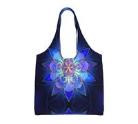 Sac fourre-tout rectangulaire en toile avec imprimé floral pour femme, sac d'épicerie réutilisable, grande pochette en toile, sac à main portable