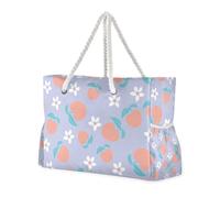 Sac fourre-tout résistant au sable avec fermeture éclair et poches latérales avec porte-gobelets sur le côté