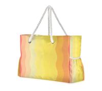 Sac fourre-tout résistant au sable jaune dégradé avec poches latérales pour le travail avec porte-gobelets sur le côté