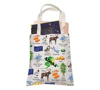 Sac fourre-tout réutilisable Alaska The Last Frontier Vacation Lover AK Cadeau de voyage pour meilleure amie, maman, papa, Alaska., 35cm ( 13.78 inch ) * 38 cm ( 14.96 inch)