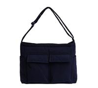 Sac fourre-tout réutilisable de grande capacité décontracté avec sac à bandoulière pratique en toile pour un usage quotidien décontracté unisexe, b, One Size