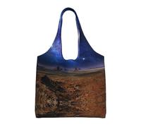 Sac fourre-tout réutilisable en toile avec impression paysage de la vallée du désert Monument Valley pour femme, grand sac de gym en toile, sac à main de magasinage portable