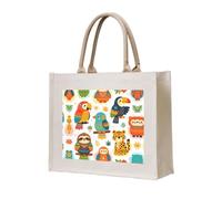 Sac fourre-tout réutilisable en toile avec imprimé chien | Créez votre propre sac, capacité spacieuse pouvant contenir des cadeaux essentiels au quotidien, des cadeaux significatifs