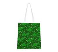 Sac fourre-tout réutilisable en toile avec imprimé de paillettes pour la Saint-Patrick, sac à provisions, sac à bandoulière, cadeau