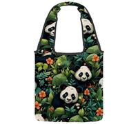 Sac fourre-tout réutilisable en toile pour femme, motif cactus succulents, plantes grasses, lavables et respectueux de l'environnement, Multicolore 06, 14.1x14.9in/36x38cm