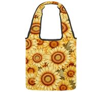 Sac fourre-tout réutilisable en toile pour femme, motif cactus succulents, plantes grasses, lavables et respectueux de l'environnement, Multicolore 02, 14.1x14.9in/36x38cm