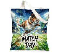 Sac fourre-tout réutilisable en toile pour le shopping - Motif cochon d'Inde - 33 x 38 cm - Aquarelle - Sac d'épicerie réutilisable pour femme - Décoration cadeau