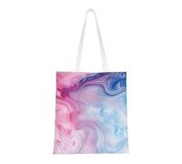 Sac fourre-tout réutilisable et pliable en toile avec motif constellation, amas d'étoiles, galaxies, pour voyage, plage, gym, travail, école, Art marbré coloré, Taille unique