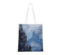 Sac fourre-tout réutilisable et pliable en toile avec motif constellation, amas d'étoiles, galaxies, pour voyage, plage, gym, travail, école, Falaise fumée canadienne, Taille unique