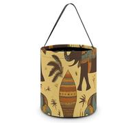 Sac fourre-tout réutilisable pour Halloween, impression 3D, motif tête de mort bleue, sac à goûter portable pour cadeaux, shopping, Éléphant d'Afrique, Taille unique