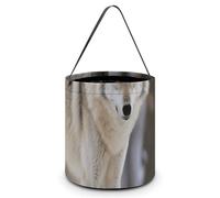 Sac fourre-tout réutilisable pour Halloween, motif feuille de Monstera aquarelle, sac à goûter portable pour cadeaux, shopping, Loup dans la neige., Taille unique