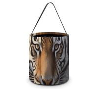 Sac fourre-tout réutilisable pour Halloween, motif tête de mort, rose rouge, sac à goûter portable pour cadeaux, shopping, tigre, Taille unique