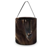 Sac fourre-tout réutilisable pour Halloween, motif tête de mort, rose rouge, sac à goûter portable pour cadeaux, shopping, Ours rugissant, Taille unique