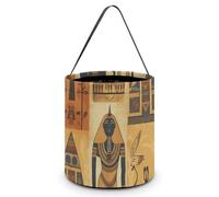 Sac fourre-tout réutilisable pour Halloween, sac à bonbons avec paresseux et bébé paresseux, sac à goûter portable pour cadeaux de shopping, Série Égypte Ancienne Tribe, Taille unique