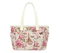 Sac fourre-tout romantique Tour Eiffel pour femme, sac à main léger matelassé, grand sac à fermeture éclair, sac à bandoulière pour voyage, travail, salle de sport