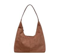 Sac fourre-tout souple en daim pour femme, sac à main sous les bras, sac à main de travail, sac à main en daim, sac à main de voyage, hiver, automne, marron