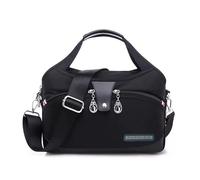 Sac fourre-Tout Souple et léger à Glisser sous Le siège.Sac à Main Multi-Poches Tendance antivol imperméable et bandoulière.Sac bandoulière pour Femme(Black)