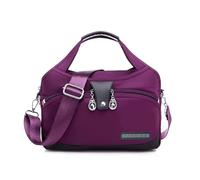 Sac fourre-Tout Souple et léger à Glisser sous Le siège.Sac à Main Multi-Poches Tendance antivol imperméable et bandoulière.Sac bandoulière pour Femme(Purple)