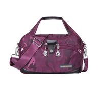 Sac fourre-Tout Souple et léger à Glisser sous Le siège.Sac à Main Multi-Poches Tendance antivol imperméable et bandoulière.Sac bandoulière pour Femme(Camouflage Purple)