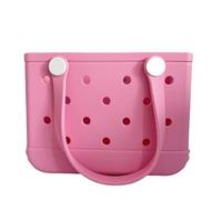 Sac fourre-tout spacieux en caoutchouc, unisexe, grand sac de plage imperméable, léger, lavable, durable - Sac à main de plage en EVA tout usage, rose, 1