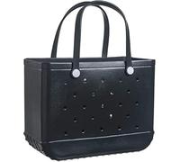 Sac fourre-tout spacieux en caoutchouc, unisexe, grand sac de plage imperméable, léger, lavable, durable - Sac à main de plage en EVA tout usage, a-noir, 1
