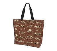 Sac fourre-tout squelette de dinosaure pour femme, sacs fourre-tout pour femme, sac fourre-tout étanche pour professeur, salle de sport, travail, école avec poche intérieure