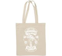Sac fourre-tout Taekwondo Arts Martiaux Born to Fight en coton naturel blanc