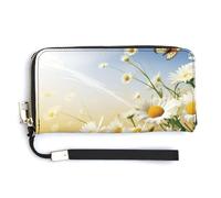 Sac fourre-tout tendance avec fleurs de camomille courbes, papillons volants, sac à main, sac à main pour femme, sac de rangement mignon pour femme, style, 20 x 10,5 cm, Style :, 20.0*10.5cm