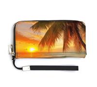 Sac fourre-tout tendance avec plage tropicale, palmier, coucher de soleil, sac à main, sac à main pour femme, sac de rangement mignon pour femme, style, 20 x 10,5 cm, Style :, 20.0*10.5cm
