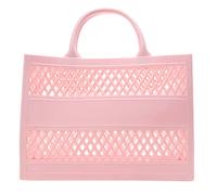 Sac fourre-tout tendance en PVC de grande capacité - En caoutchouc et silicone - Pour la plage - Tige 3/4, Rouge, Taille unique
