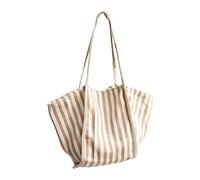 Sac fourre-tout tendance et polyvalent en toile avec motif rayé, sac à main en toile élégant et fonctionnel pour femmes et filles, fourre-tout décontracté et artistique, tendance et polyvalent