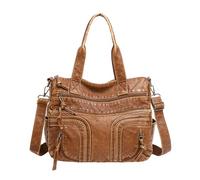 Sac fourre-tout tendance et pratique en cuir synthétique de grande capacité pour transporter vos objets essentiels pour les articles du quotidien Sac à main en cuir PU, b