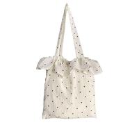 Sac fourre-tout tendance Sac à bandoulière Volants Mousseline de soie Hoboes Porte-monnaie simple Satchel Sac à main décontracté pour le travail Rencontres Collège Armure pour femmes, Blanc.