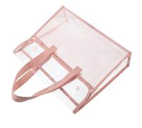 Sac Fourre-tout Transparent Rose en PVC, Léger, Imperméable pour Plage | Visibilité Claire, Se Range à Plat pour Déplacement, Usage Piscine, Protège Maillots et Serviettes