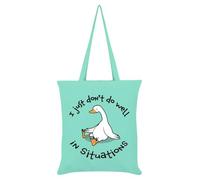 Sac fourre-tout vert menthe « I Just Don't Do Well In Situations »