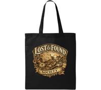 Sac fourre-tout vintage en coton naturel pour Lost and Found Society Noir