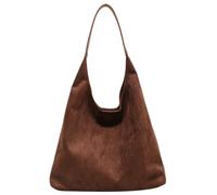 Sac fourre-tout vintage en daim pour femme, collection automne-hiver 2024, sac à bandoulière de grande capacité, Café