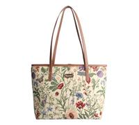 Sac fourre-tout vintage en tapisserie florale - Design élégant de fleurs de jardin - Sac quotidien durable et élégant (Morning Garden, COLL-MGD)