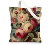 Sac fourre-tout vintage en toile, sac à bandoulière respectueux de l'environnement, sac à main léger vert, Vert, 13x15 Inch