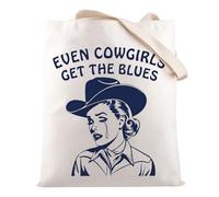 Sac fourre-tout Western Cowgirl avec inscription « Even Cowgirls Get The Blues », Get the Blues B UK