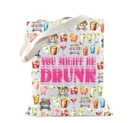 Sac fourre-tout « You Might Be Drunk » pour les amateurs d'alcool, cadeau de bar, de bière, cadeau de fête, Be Drunk, medium
